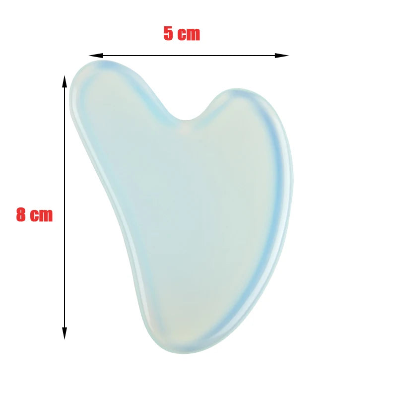 Gua Sha en Jade Naturel – Outil de Massage Facial et du Cou
