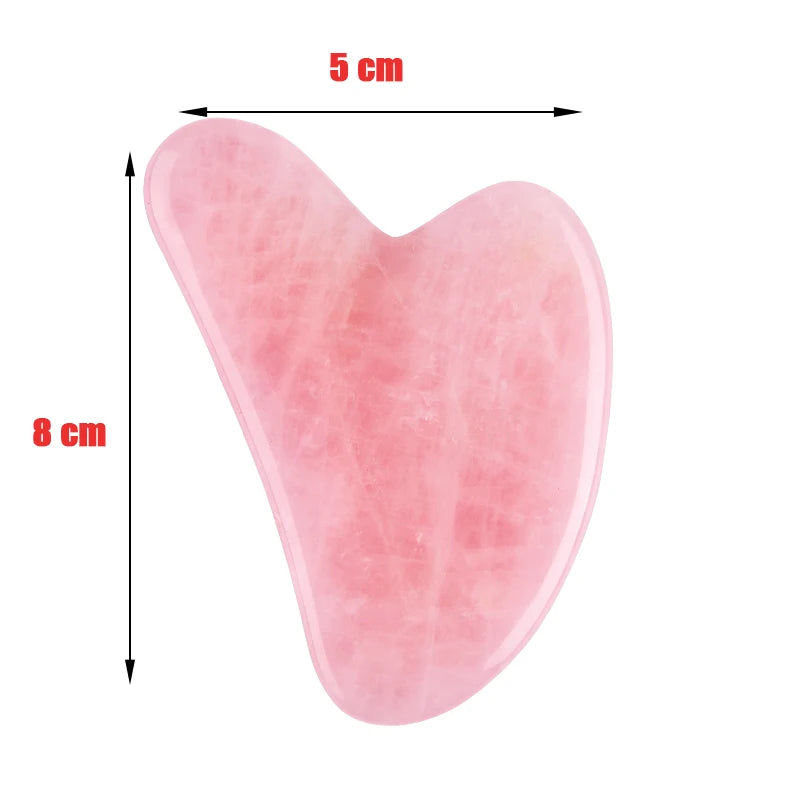 Gua Sha en Jade Naturel – Outil de Massage Facial et du Cou