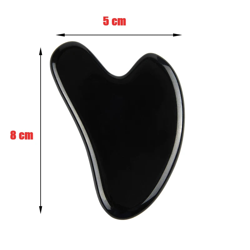 Gua Sha en Jade Naturel – Outil de Massage Facial et du Cou