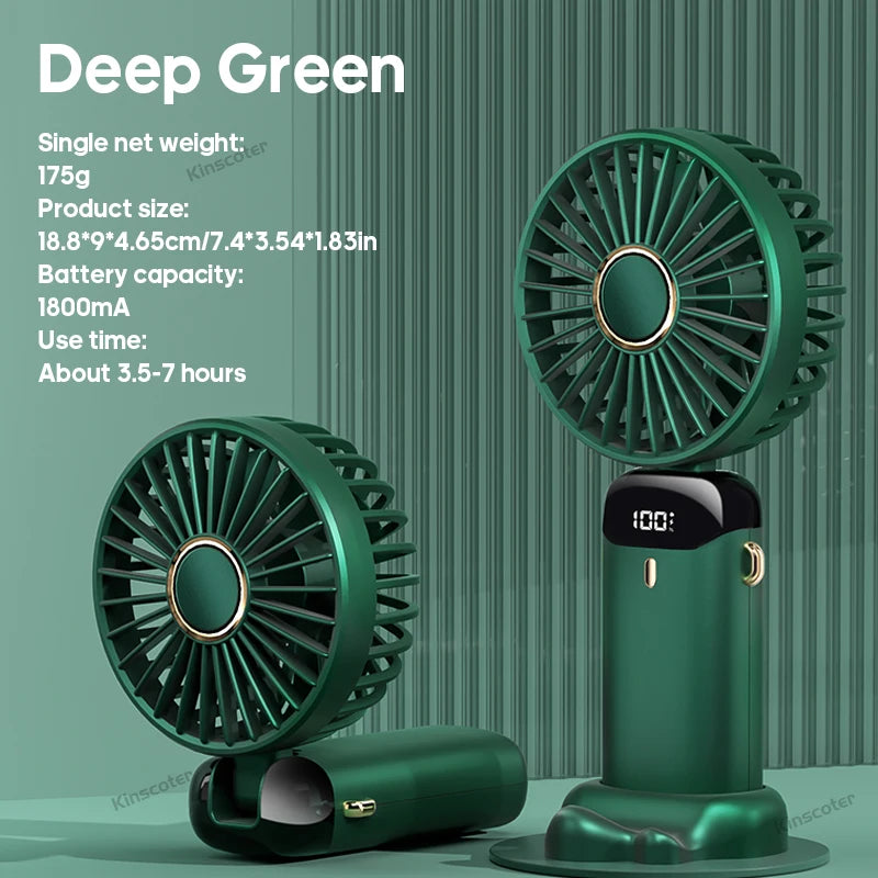 GlowFlex™ Breeze Pro 5-en-1 – Ventilateur Portable Intelligente