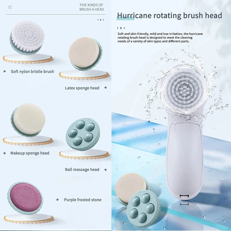 GlowFlex™ | Brosse Nettoyante 5-en-1 Anti-Points Noirs
