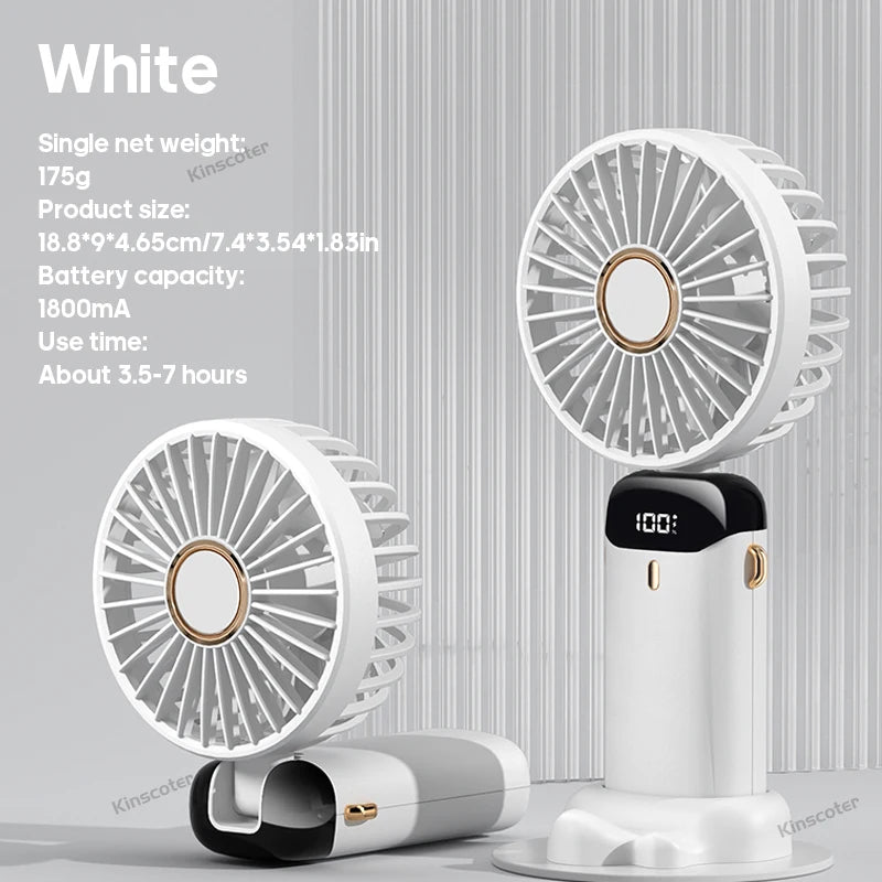 GlowFlex™ Breeze Pro 5-en-1 – Ventilateur Portable Intelligente