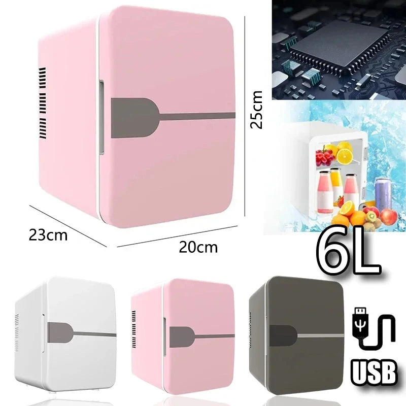 Mini Réfrigérateur Voiture 6L – USB, Chaud & Froid