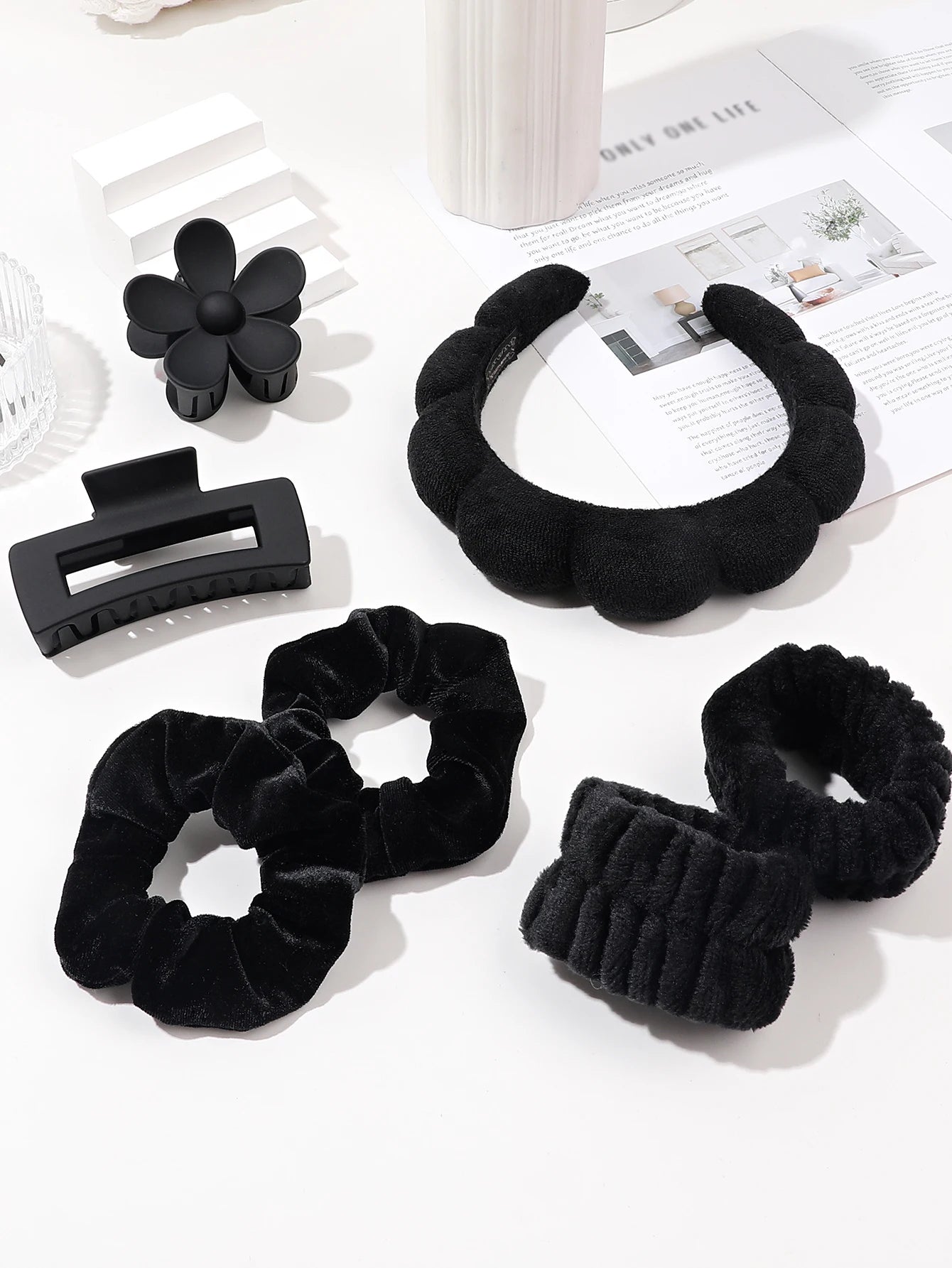 GlowFlex™ | Set Spa Doux 7 pièces – Bandeau + Élastiques