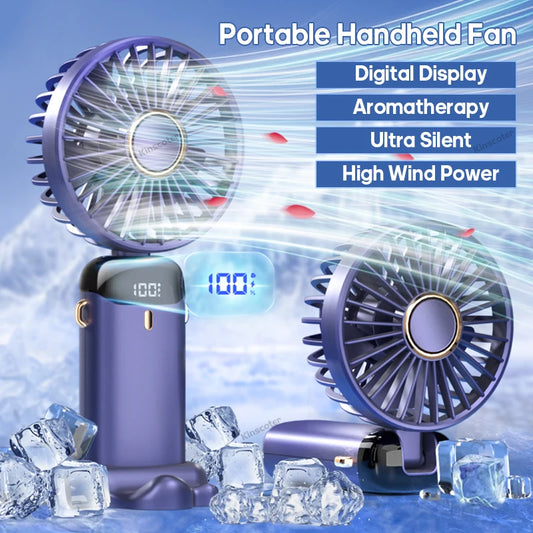 GlowFlex™ Breeze Pro 5-en-1 – Ventilateur Portable Intelligente