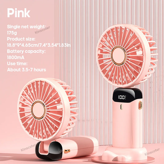 GlowFlex™ Breeze Pro 5-en-1 – Ventilateur Portable Intelligente